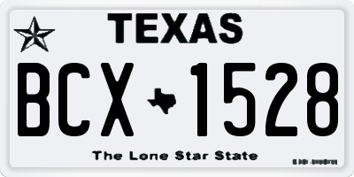 TX license plate BCX1528