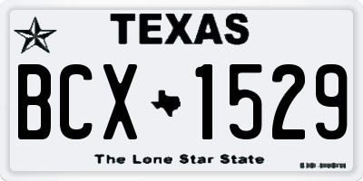 TX license plate BCX1529