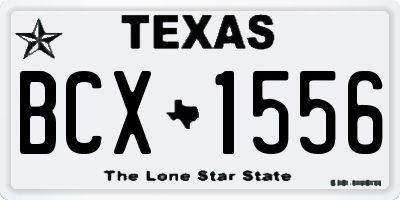TX license plate BCX1556