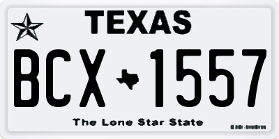 TX license plate BCX1557