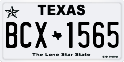 TX license plate BCX1565