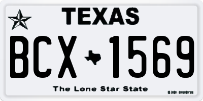 TX license plate BCX1569