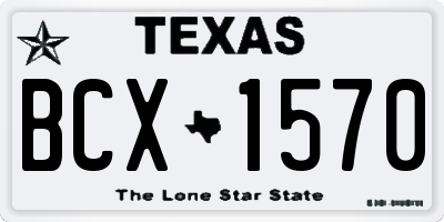 TX license plate BCX1570