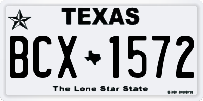 TX license plate BCX1572