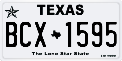 TX license plate BCX1595