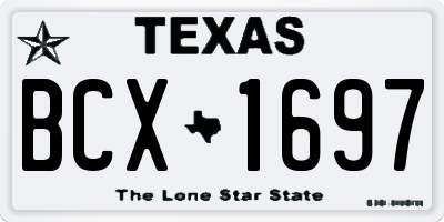 TX license plate BCX1697