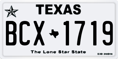 TX license plate BCX1719