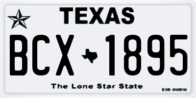 TX license plate BCX1895