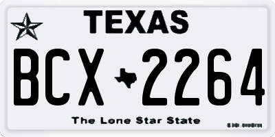 TX license plate BCX2264