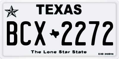 TX license plate BCX2272