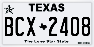 TX license plate BCX2408