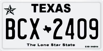 TX license plate BCX2409