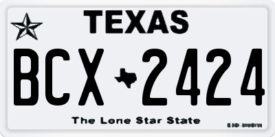 TX license plate BCX2424