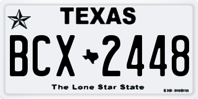 TX license plate BCX2448
