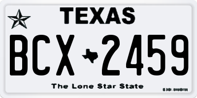 TX license plate BCX2459