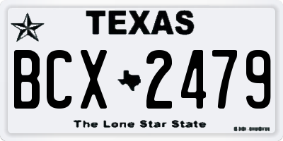 TX license plate BCX2479