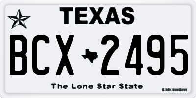TX license plate BCX2495