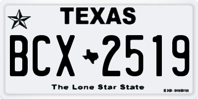TX license plate BCX2519