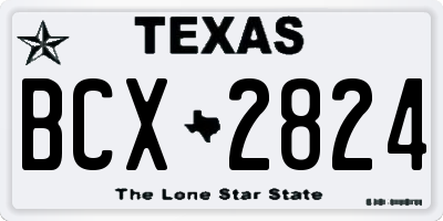 TX license plate BCX2824