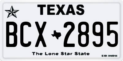 TX license plate BCX2895