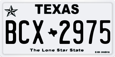 TX license plate BCX2975