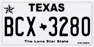 TX license plate BCX3280