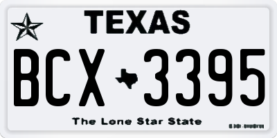 TX license plate BCX3395
