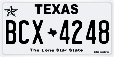 TX license plate BCX4248
