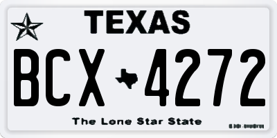 TX license plate BCX4272