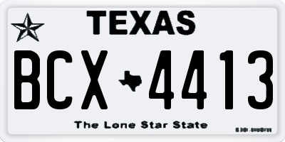 TX license plate BCX4413