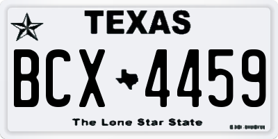 TX license plate BCX4459