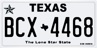 TX license plate BCX4468