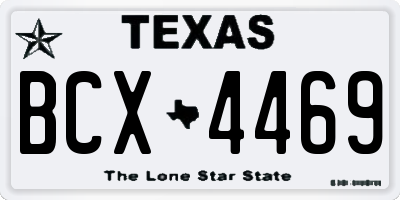 TX license plate BCX4469