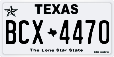 TX license plate BCX4470