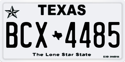TX license plate BCX4485