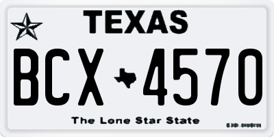 TX license plate BCX4570