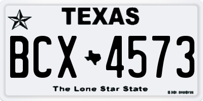 TX license plate BCX4573