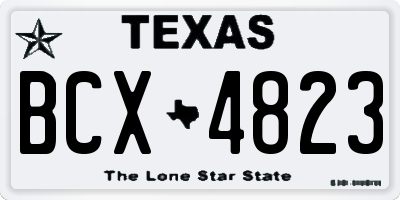 TX license plate BCX4823