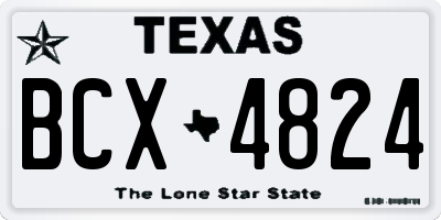TX license plate BCX4824