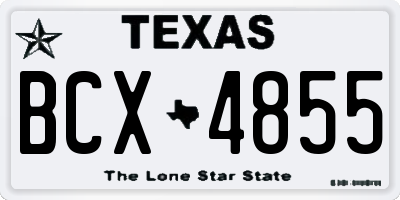 TX license plate BCX4855