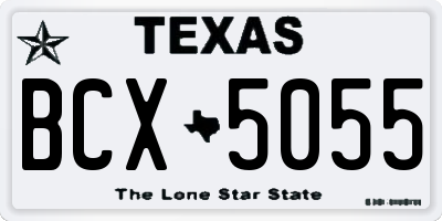 TX license plate BCX5055
