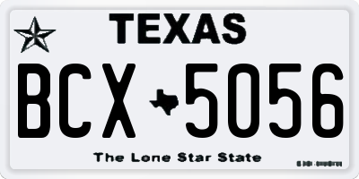 TX license plate BCX5056