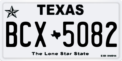 TX license plate BCX5082