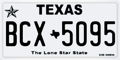 TX license plate BCX5095