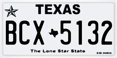 TX license plate BCX5132