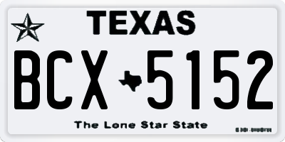 TX license plate BCX5152