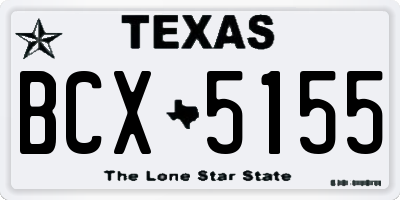 TX license plate BCX5155