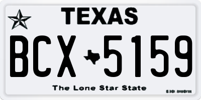 TX license plate BCX5159