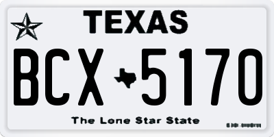 TX license plate BCX5170