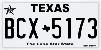 TX license plate BCX5173